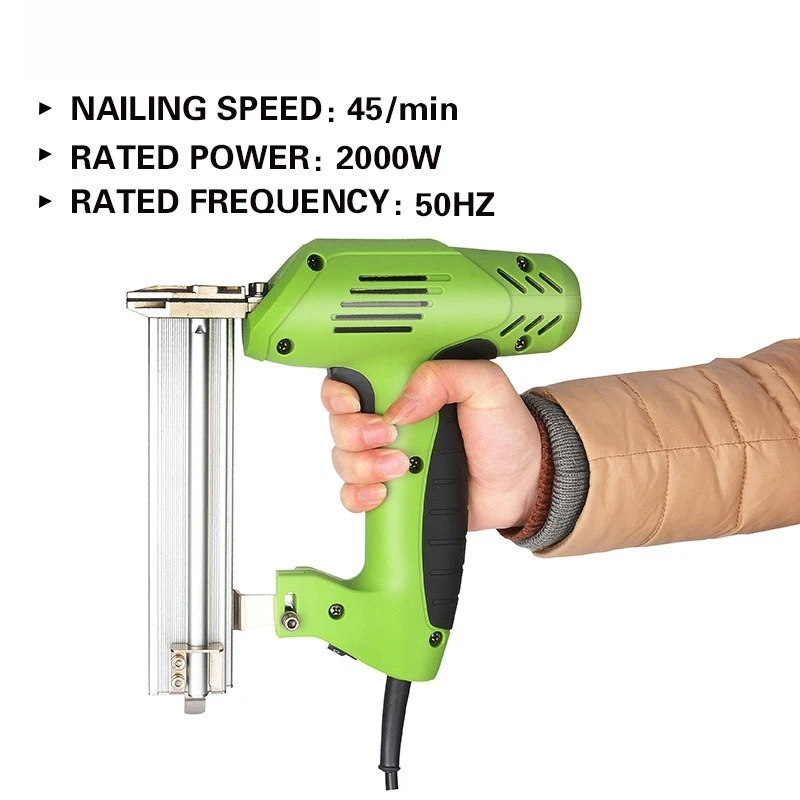 Woodworking Dual-Purpose Electric Nail Gun, Multi-functional Nail Machine For Straight Nail, Row Nail, Steel Nail & Code Nail