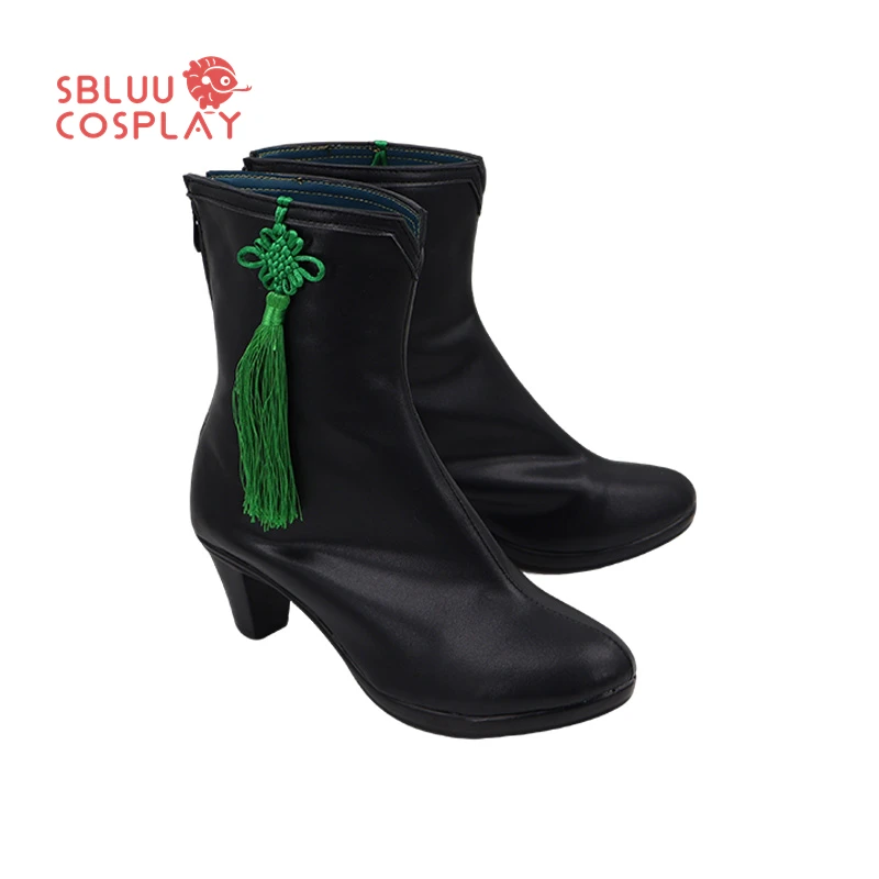 SBluuCosplay Gioco Arknights Dusk Scarpe Cosplay Stivali su misura per feste di Halloween