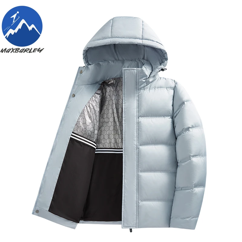 الشتاء الرجال أسفل سترة الراحة الثلوج التزلج الباردة مقاومة الدافئة مبطن السترات مقنعين في الهواء الطلق الجرافين الذاتي التدفئة يندبروف معطف