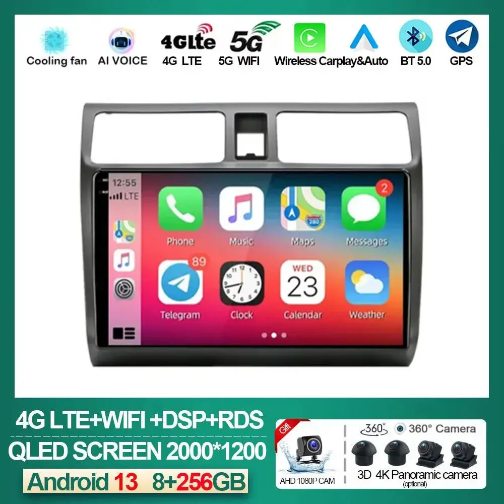 

10"For Suzuki Swift 2003-2010 Carplay 2 Din Android 13 Car Radio Multimidia Video Player GPS Navigation Head Unit Stereo NO DVD