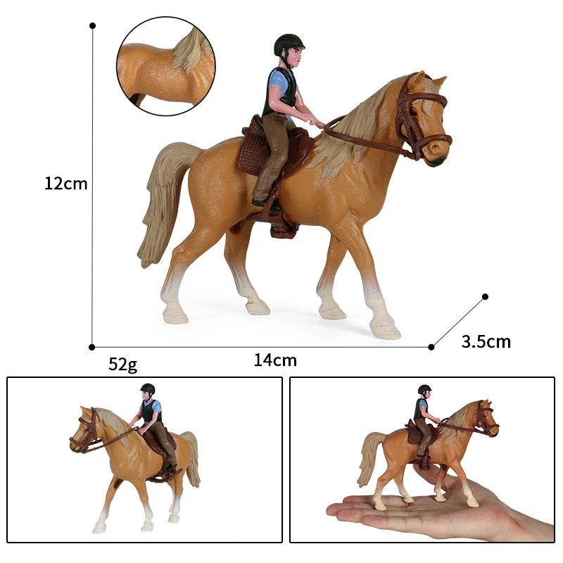 Hot! Simulation Animals Horse Racing Models Action Toy Figures Solid Collection Model