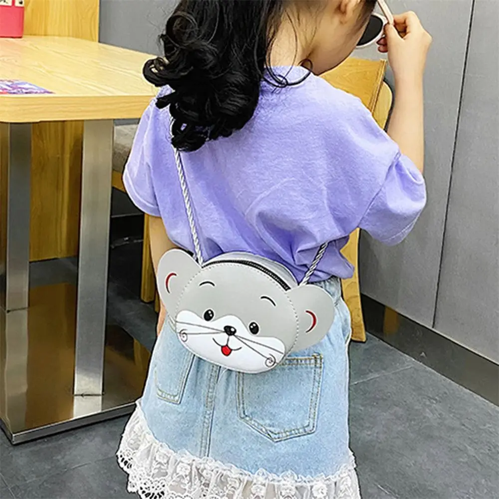 Coin Purses Cartoon Kids Baby Girls Boys Animal Rabbit Bear Handbags PU Leather Cute  Crossbody Bags