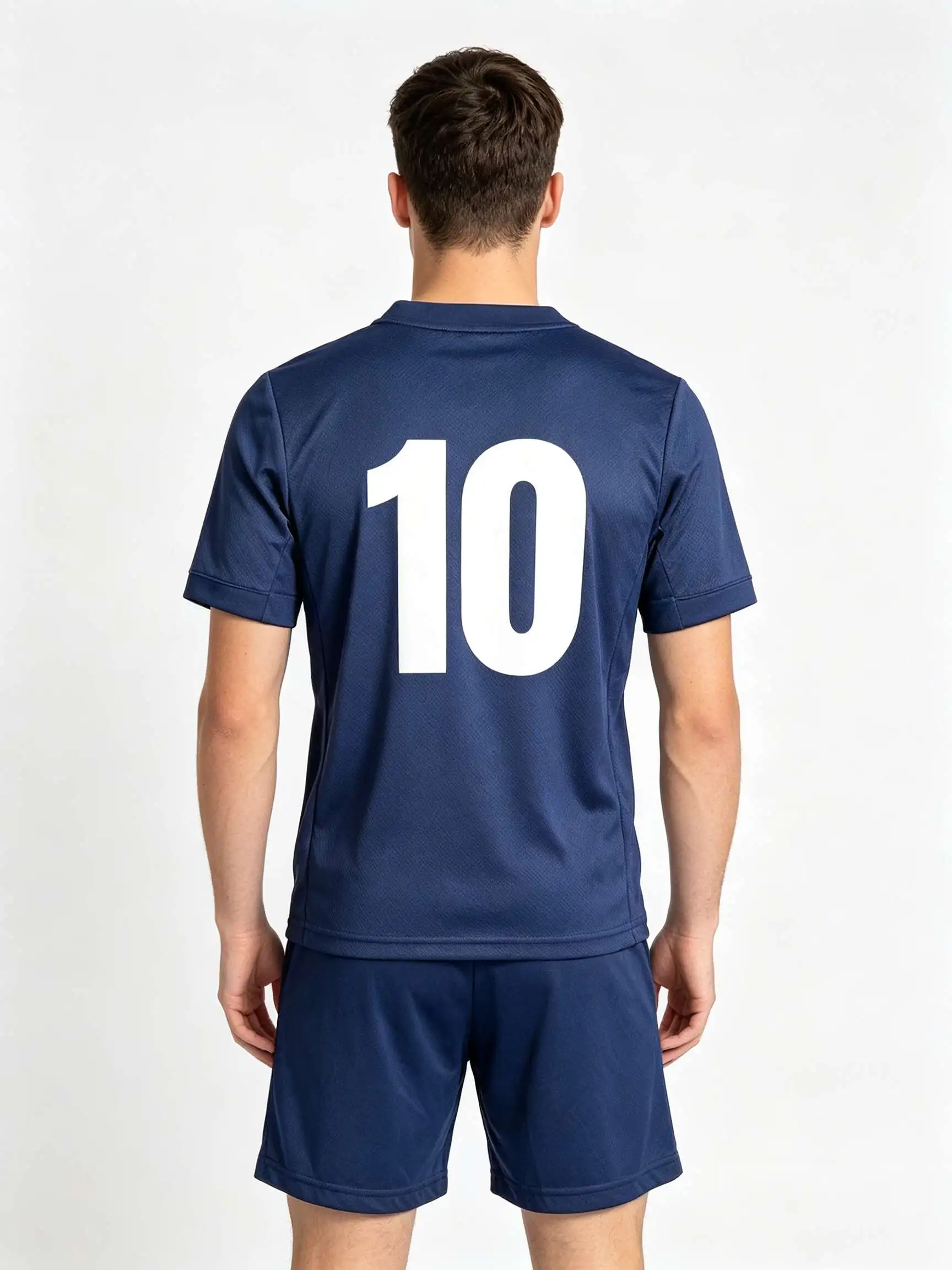 26/27 Unisex Blank Soccer 2‑Piece Set, Kids Adults Parent‑Child Kit, Custom No.1 7 8 9 10 for School Outdoor Team Sports red 10
