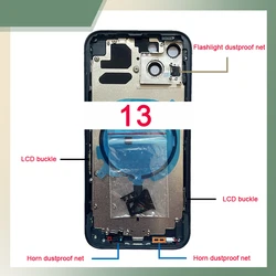 New Housing For Iphone 13 Pro Max / 13 / 13 Mini / 13Pro Cover Battery Door Rear Chassis Middl Frame with Back Glass