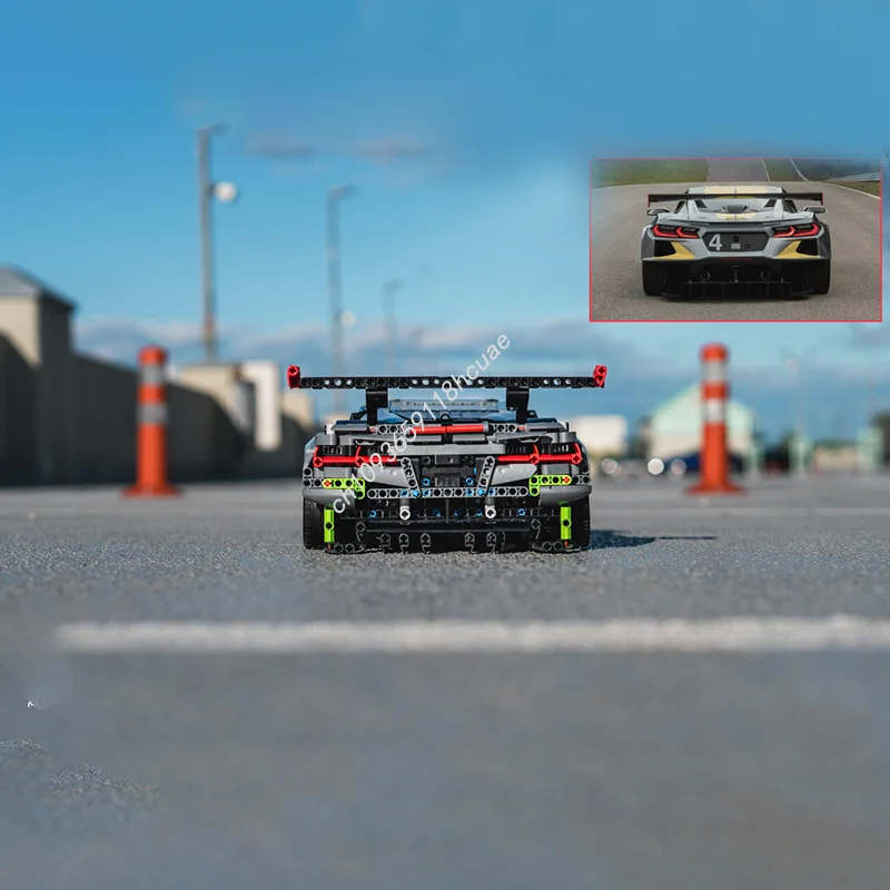 1534pcs MOC Chevroleteed Corvette R Technical Model Building Blocks Christmas Gifts Construction DIY Toy Creative Idea Brick