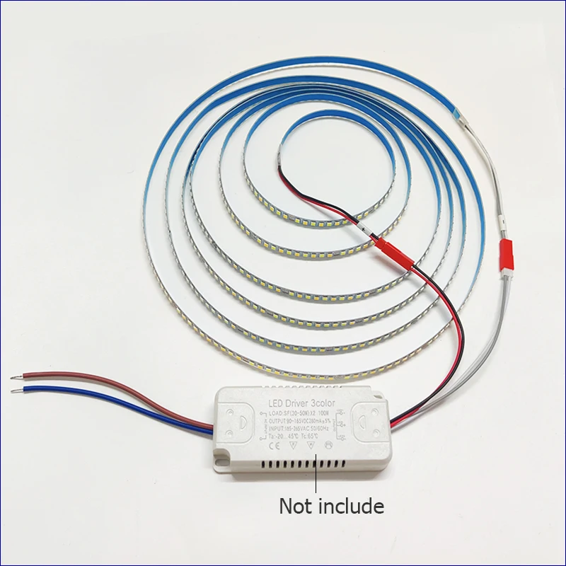 (2 solder joints) 200D 5B10CX2 2835 LED strip constant current LED ribbon 1M / 2M / 3M 20Wx2colors light each meter