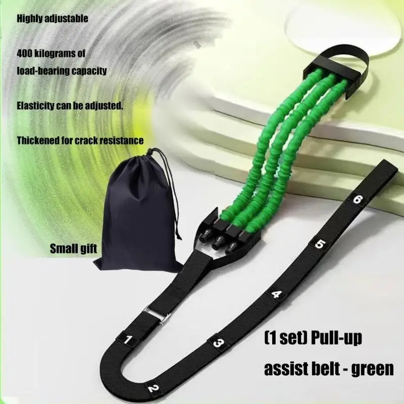 Pull Up Training Band Upper Body Workout Tear Resistant Nylon Fabric Slip Foot Pad 100kg Weight Limit 24BD