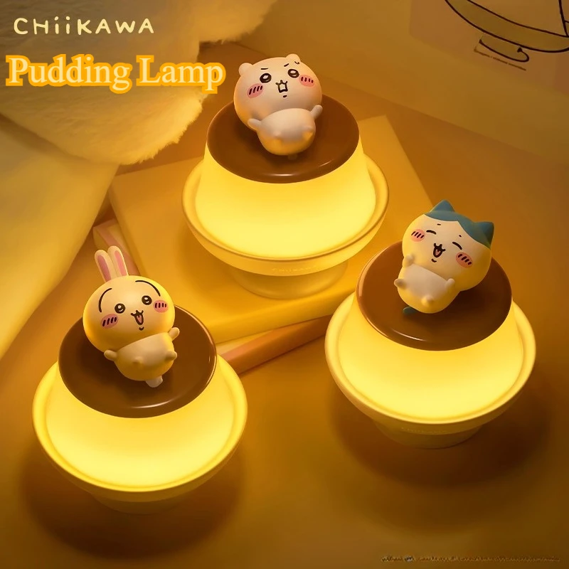 

Chiikawa Pudding Night Light Magnetic Anime Hachiware Usagi Doll Cartoon Bedroom Atmosphere Desk Lamp Girl Kawaii Birthday Gift