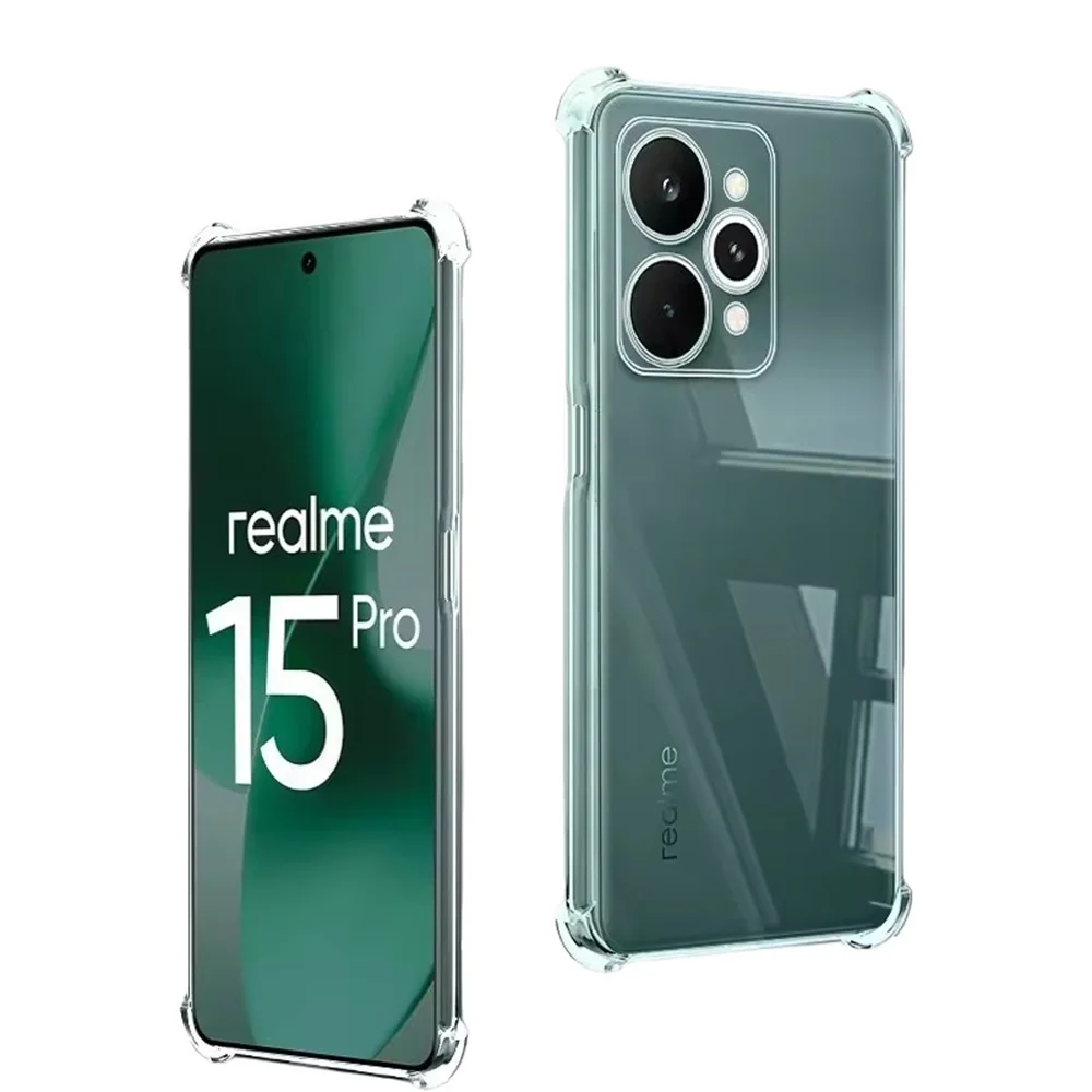 Ultradünne Transparente Handyhülle für Realme 16 15 14 13 12 11 10 9 8 Pro Plus 15T Weiche Durchsichtige Stoßfeste Schutzhülle Funda