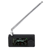 1.9inch IPS Screen LSB USB AM FM FM/AM Radio 0.5-108mhz SI4732 Mini Pocket Radio HF SW MW VHF Radio with Donut Antenna