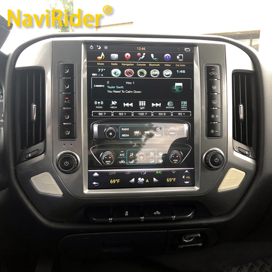 

12,1-дюймовый экран Android для Chevrolet Silverado GMC SIERRA 2014-2018 Аудио GPS Carplay Автомобильный мультимедийный плеер Стерео Авторадіо