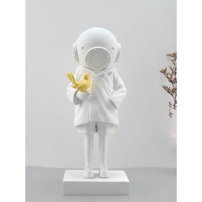 Deep diver sculpture Home resin trend decoration diving girl