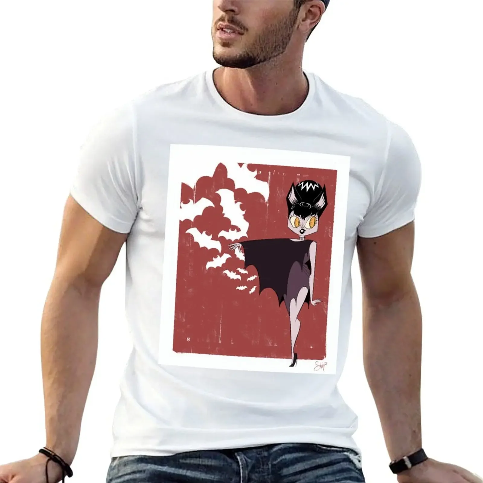 

Dinner at Dracula’s T-Shirt graphics anime figures basketball graphic tees mens cotton t shirts