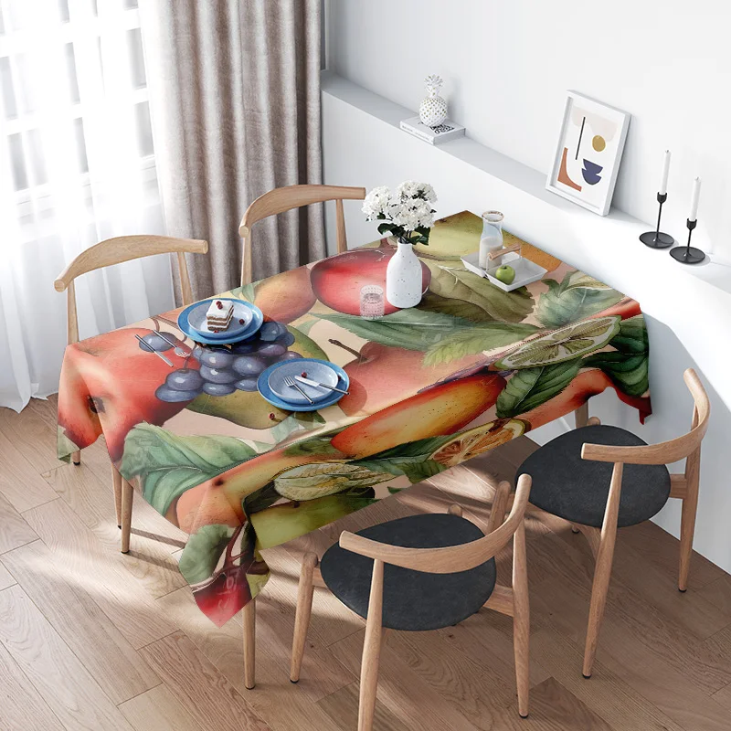 

Tablecloth with fruit design 3D printed home textiles for kitchen dining room decoration customizable sizes available on AliExpr