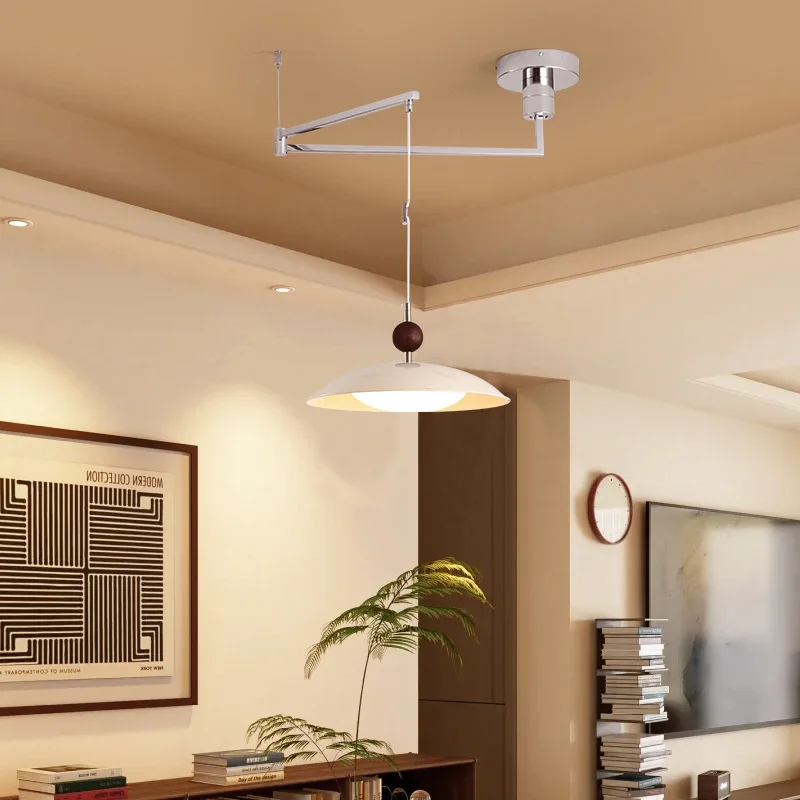 UFO-shaped Swing Arm Restaurant Three-head Chandelier Grand Bar Counter Designer Minimalist Style Study Pendant Light