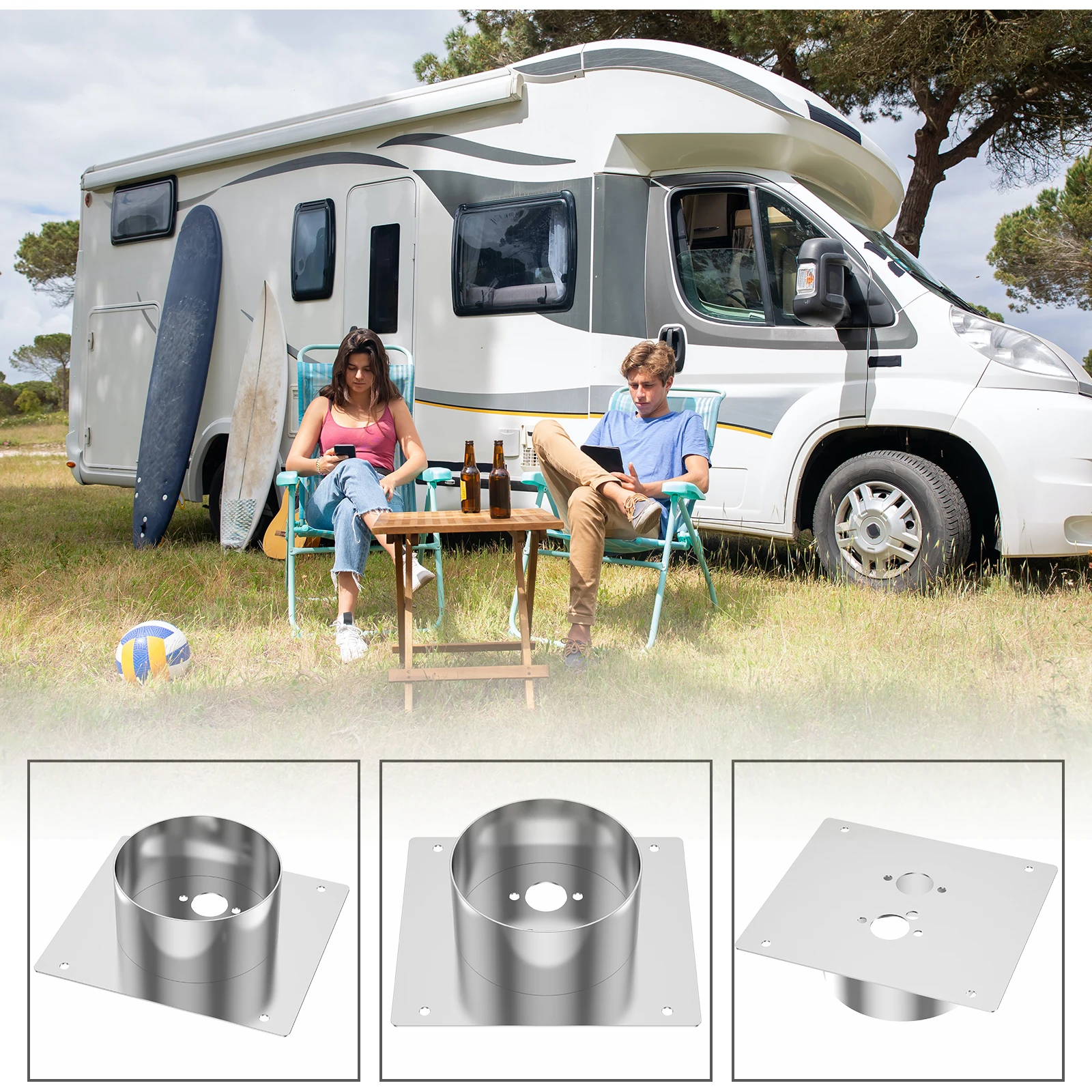 سخان الديزل تصاعد لوحة الصينية سخان الديزل تصاعد لوحة الفولاذ المقاوم للصدأ Airtronic D2/D4/D1LC 60 مللي متر برج مستو #5