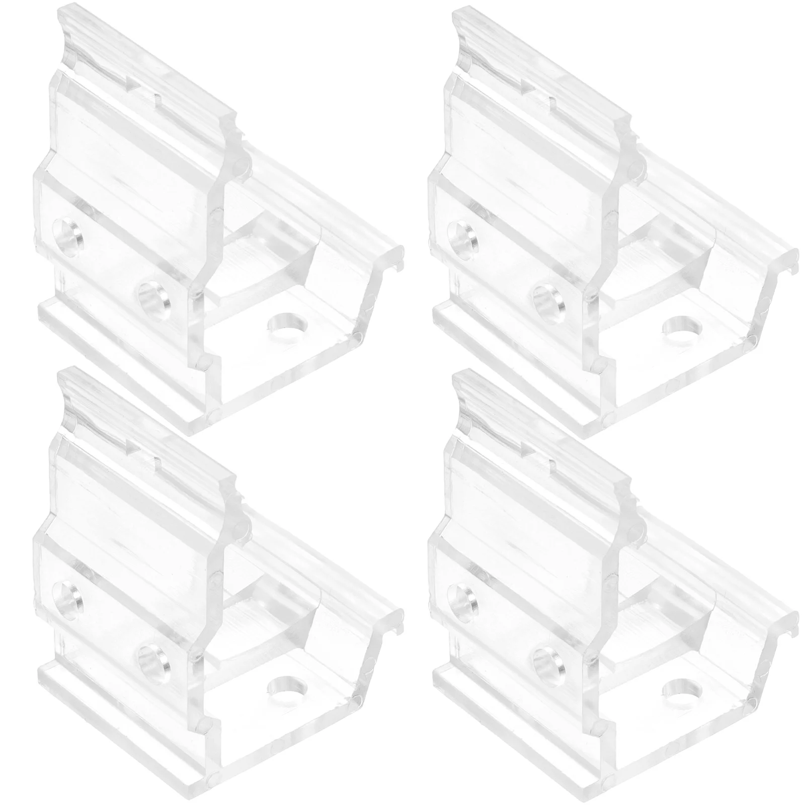 

4pcs Heavy Duty Curtain Brackets Iron Wall Mount Support Adjustable L Bracket For Blinds Vertical Louver Accessories