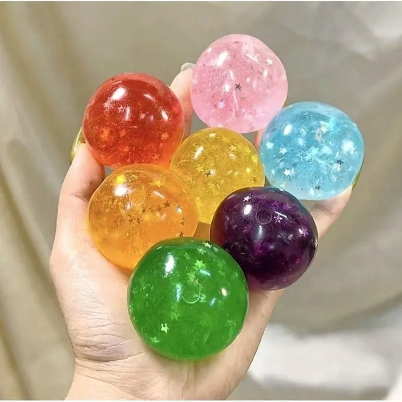 타바 컬러풀 스퀴시 스타 스트레스 볼 감각 장난감 느린 상승 불안 완화용 스퀴즈 릴렉스 선물 성인 및 어린이용