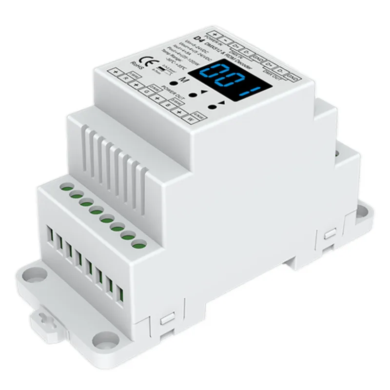 Skydance DMX Decoder Numeric D4 D4-E D4-XE D5 D12 D24 DS DS-L DMX512-SPI Decoder Controller CV Display/Din Rail/Multiple dimming