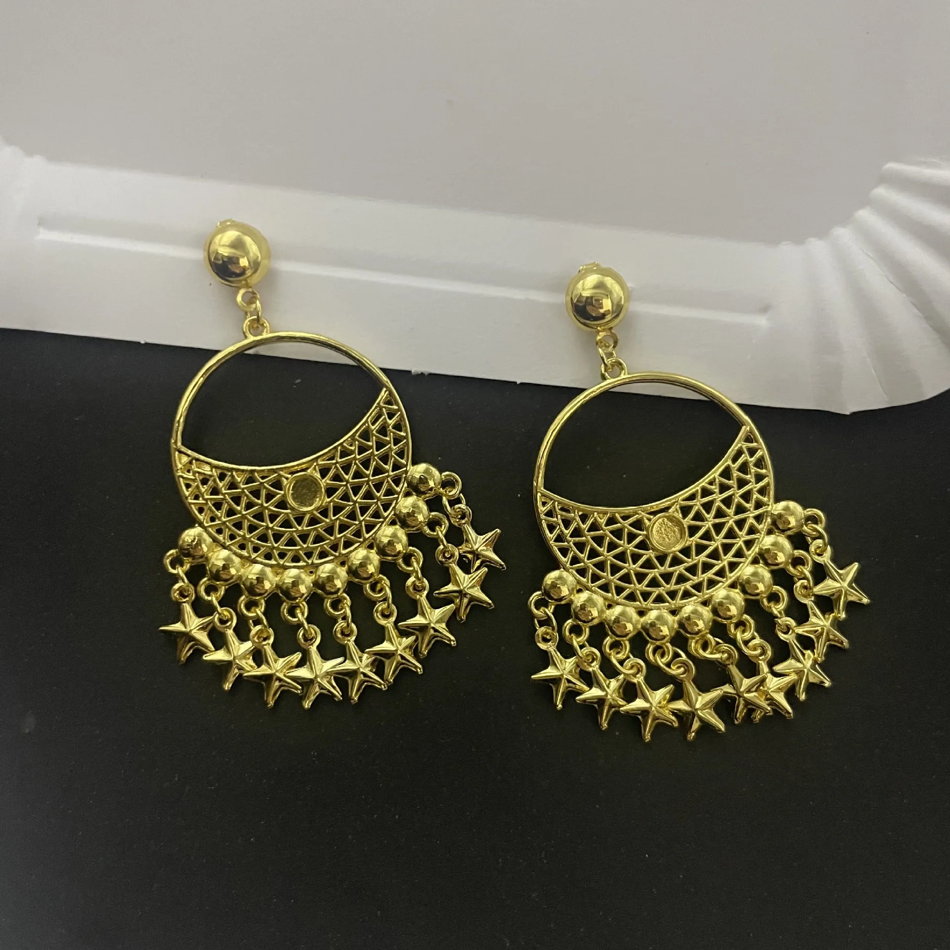 Fashion India Dubai Bride Wedding Female Star Necklace Earrings Vietnam Sand Gold Set Jewelry