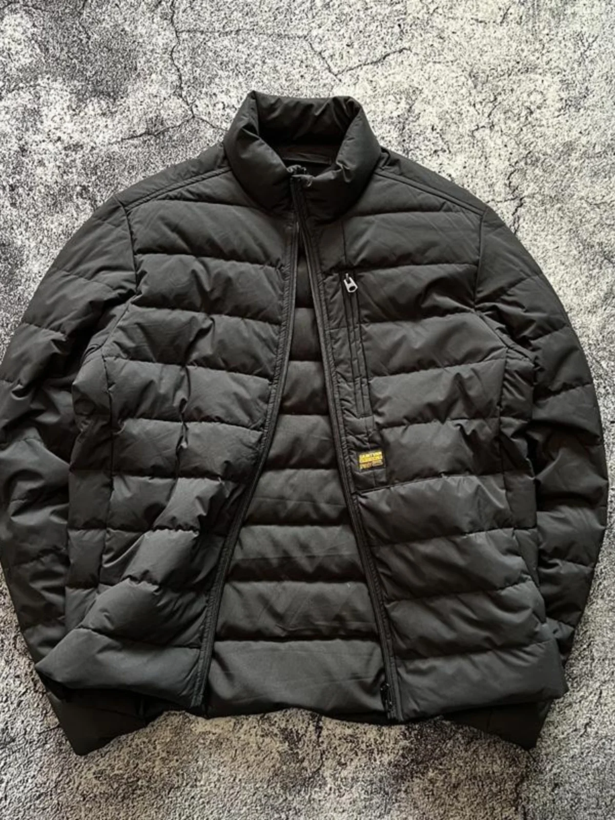 

Мужская городская модная куртка Sli Urban Fashion: черная, с наполнителем из белого пуха, стеганая, водоотталкивающая, с воротником-стойкой, для осени и зимы