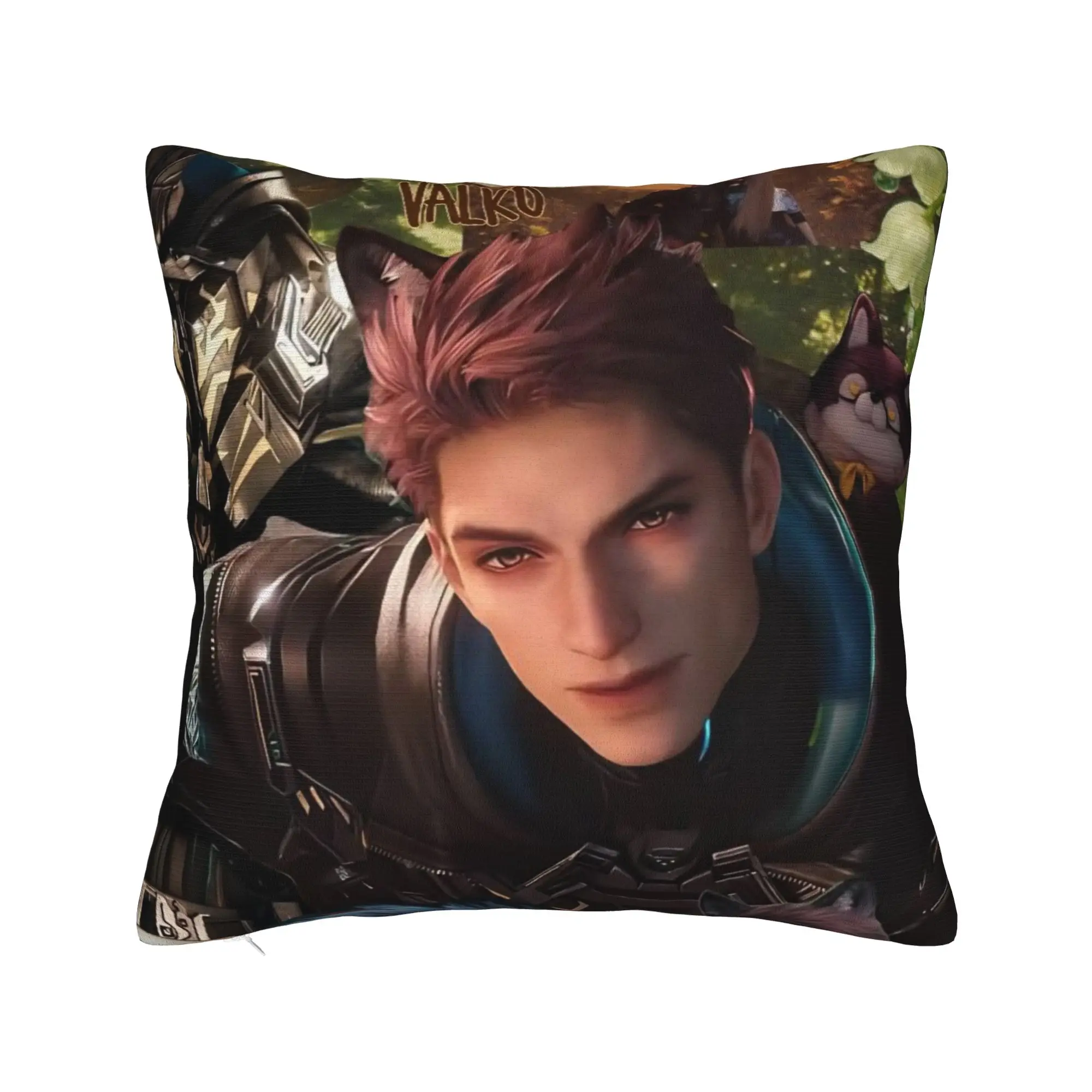 Valko Love and Deepspace Square Pillow Cases Wolf Anime Cushion Cover Custom Polyester Decor Pillowcover for Home 45x45cm