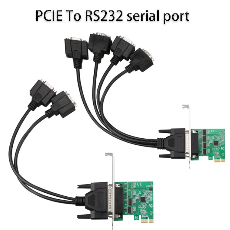 

Удлинитель Конвертер PCIe Последовательная карта расширения PCI-E Карта расширения PCI Express Последовательный порт PCIE в RS232 Адаптер карты Riser PCIE