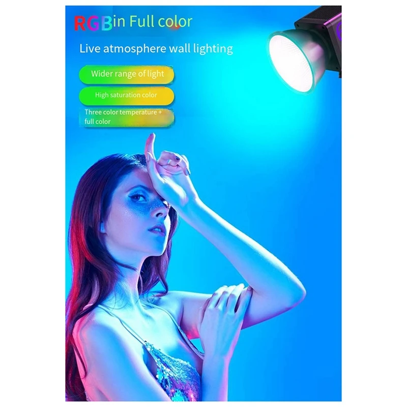 BAADE 60 واط التصوير ملء الضوء المحمولة COB RGB الفيديو الضوئي 2500-6500 كيلو في الهواء الطلق استوديو تسجيل الفيديو التصوير الاتحاد الأوروبي التوصيل