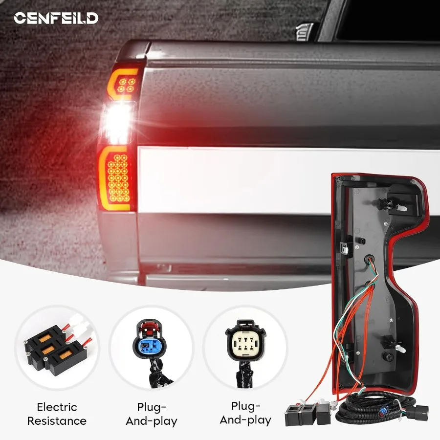 مجموعة مصابيح خلفية LED مصممة لتعزيز الرؤية والمتانة في تطبيقات الشاحنات شديدة التحمل المتوافقة مع تشيفي