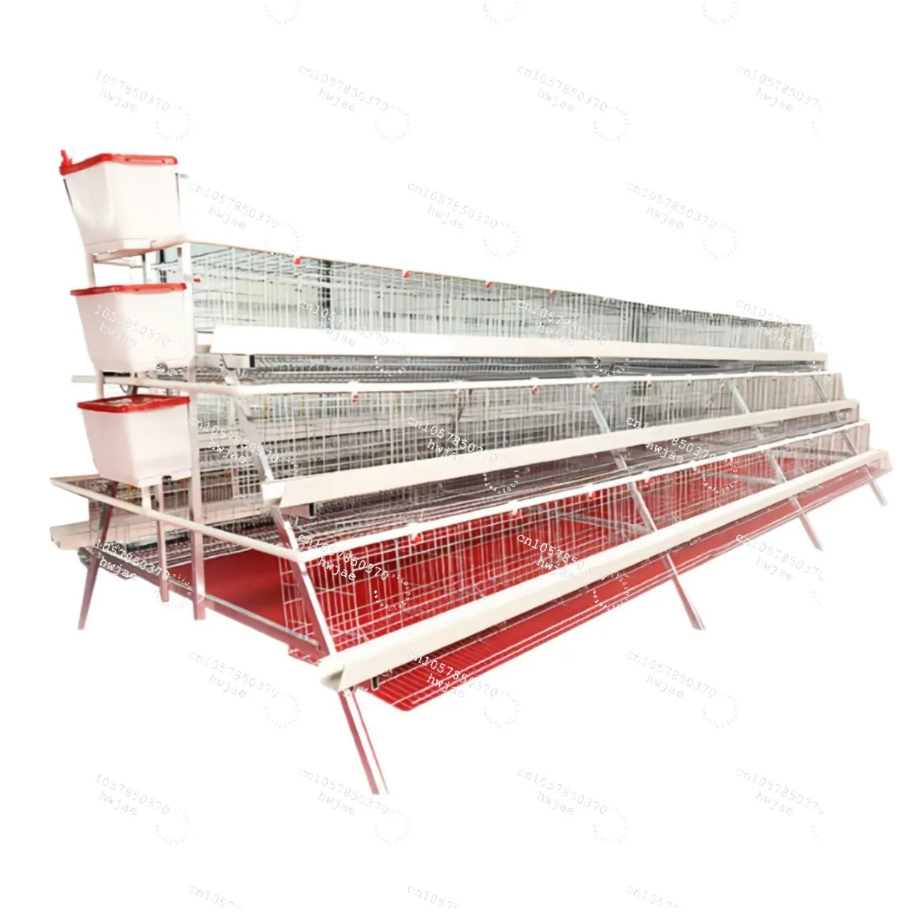 

Four-story Four-door Ladder Laying Hen Cage Chicken Farm Hot-dip Galvanized Breeding Cage Stacked מדגרה לביצים خروف