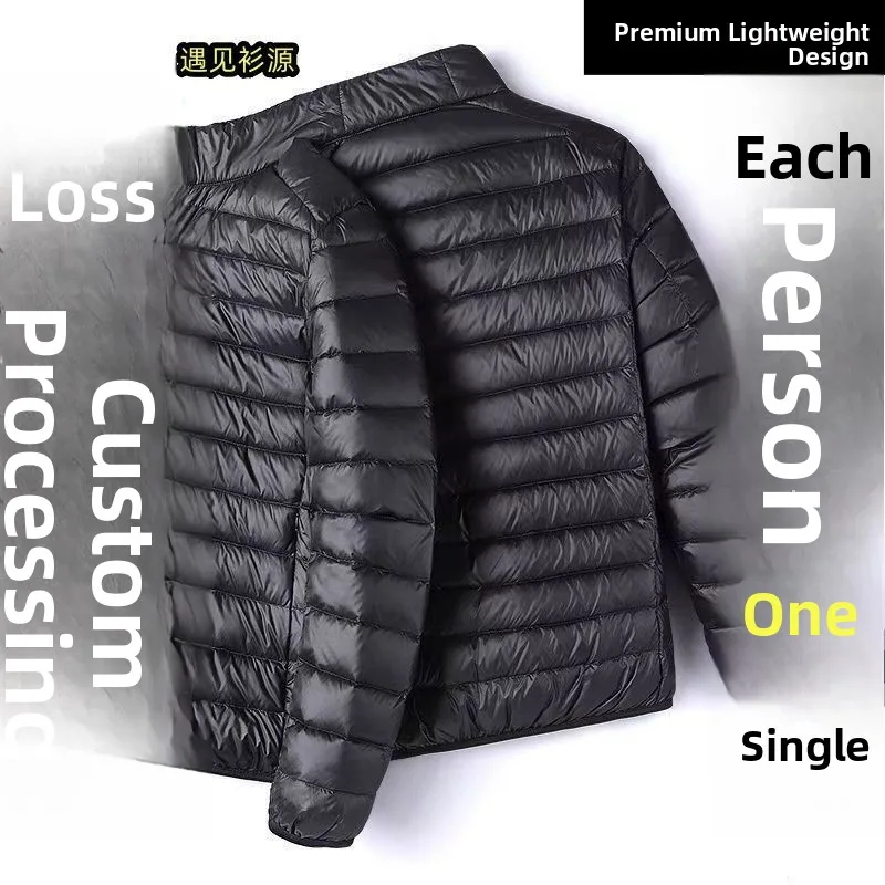 

Осень-зима Легкий пуховый хлопковый трендовый мужской трендовый воротник с капюшоном для среднего и молодого возраста Легкая тонкая верхняя одежда...