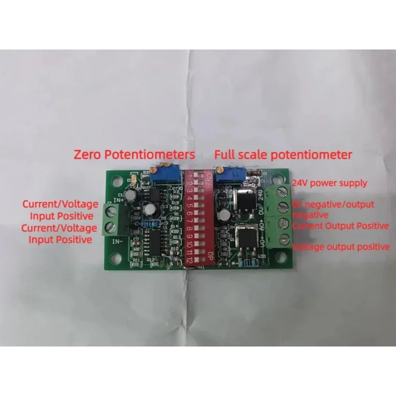 Current to Voltage Module 4-20mA to 0-3.3/5/10V Voltage to Current 0-5V/10V to 4-20mA