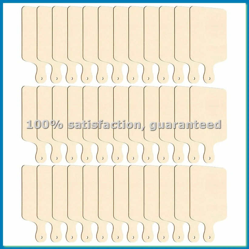 36 Pcs Wooden Mini Cutting Board with Handle Unfinished Wood Craft Mini Charcuterie Boards Paddle Blank Chopping Board-AT35