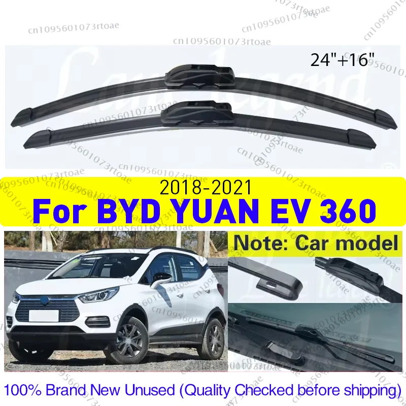 

For BYD YUAN EV 360 2018 2019 2020 2021 Front Wiper Blade Brushes Cutter Windscreen Windshield Auto Goods 24"16" Car Accessories