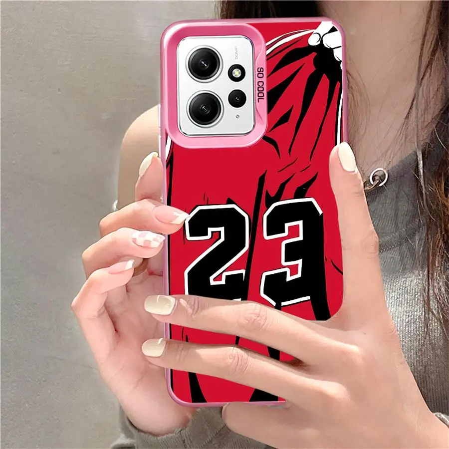 Basketball Players Cool Phone Case for Realme C53 C55 C21Y C21 C35 12 11 C33 C31 C20 C15 9i 8i 10 8 Soft Cover Luxury