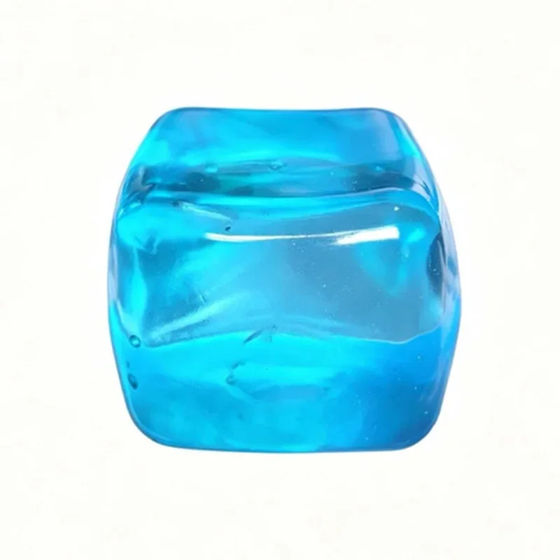 Ice Cube Squishy Toy Christmas Non Stick High Transparency Maltose Block Stress Relief Fidget Toy Cross Border Hot Sale