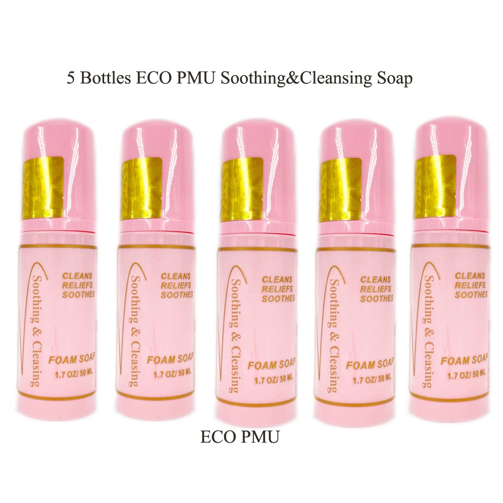 Eco Pmu Kalmerende En Reinigende Schuimzeep Voor Tijdens De Verzorging Lip Blush Tattoo En Wenkbrauw Microblading 50Ml/Fles