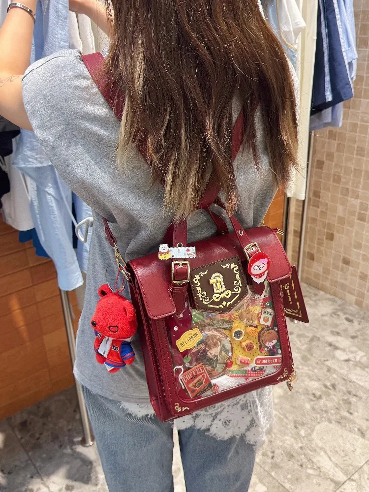 

Big Window Small Backpacks for Women's Purses and Handbags Original Cute Retro Single Shoulder Bag Crossbody Bag