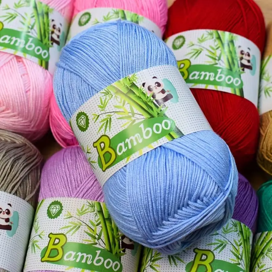 Bamboo Cotton Yarn 10 Balls 500g Soft Smooth Crochet Knitting Yarn for Sweater Scarf Baby Clothes DIY Handmade Crafts