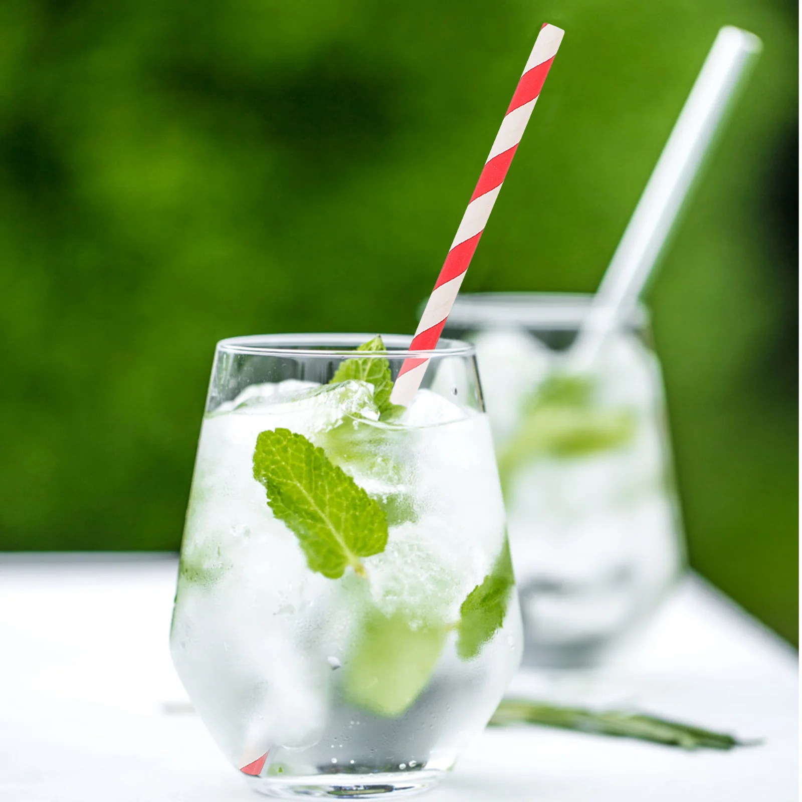 

100Pcs Colorful Paper Straws Decorative Orange White Straws for Party Birthday Drinks Juice Coffee Tea Supplies