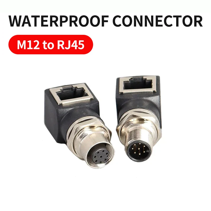 

Male Female M12 to RJ45 Connector 4Pin D Code 8Pin A-type X Type to RJ45 Plug Adapter with 1M Wire rj45 to M12 Cable Connectors