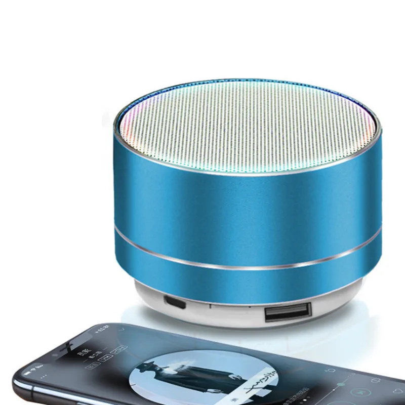 Altavoz Bluetooth inalámbrico A10, cañón pequeño de acero, Subwoofer, Mini tarjeta de regalo portátil, Audio Bluetooth, PC, Notebook, altavoz para exteriores