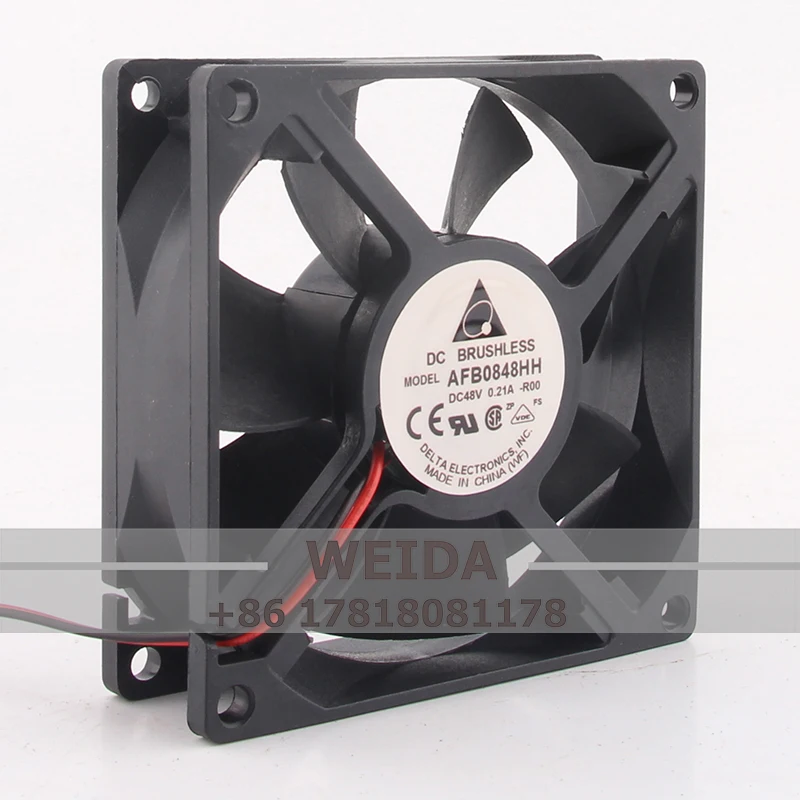 Case Fan doppio cuscinetto a sfere per Delta AFB0848HH 80*80*25mm 48V 0.21A 8025 8CM ventola di raffreddamento Inverter