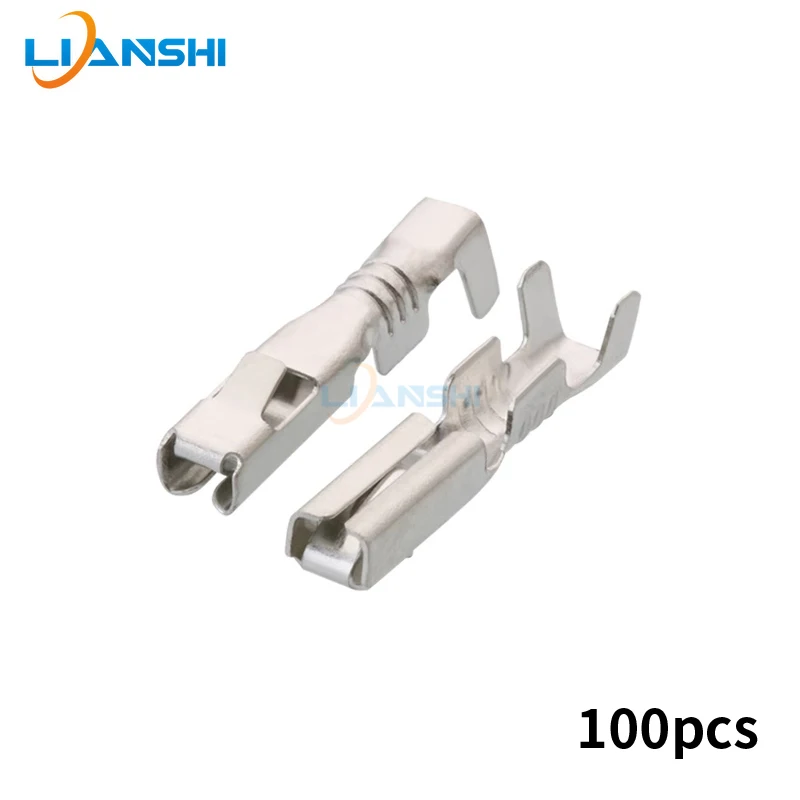 100pcs 2.3 series terminal copper terminal spring square car connector DJ622-E2.3×0.5A