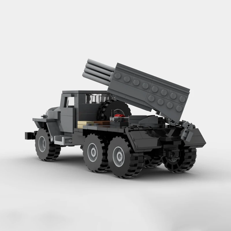 Military Equipment BM-21 Grad 122mm Self-propelled Artillery MOC Building Block Model Assemble Kit DIY Display Child Toys Gifts