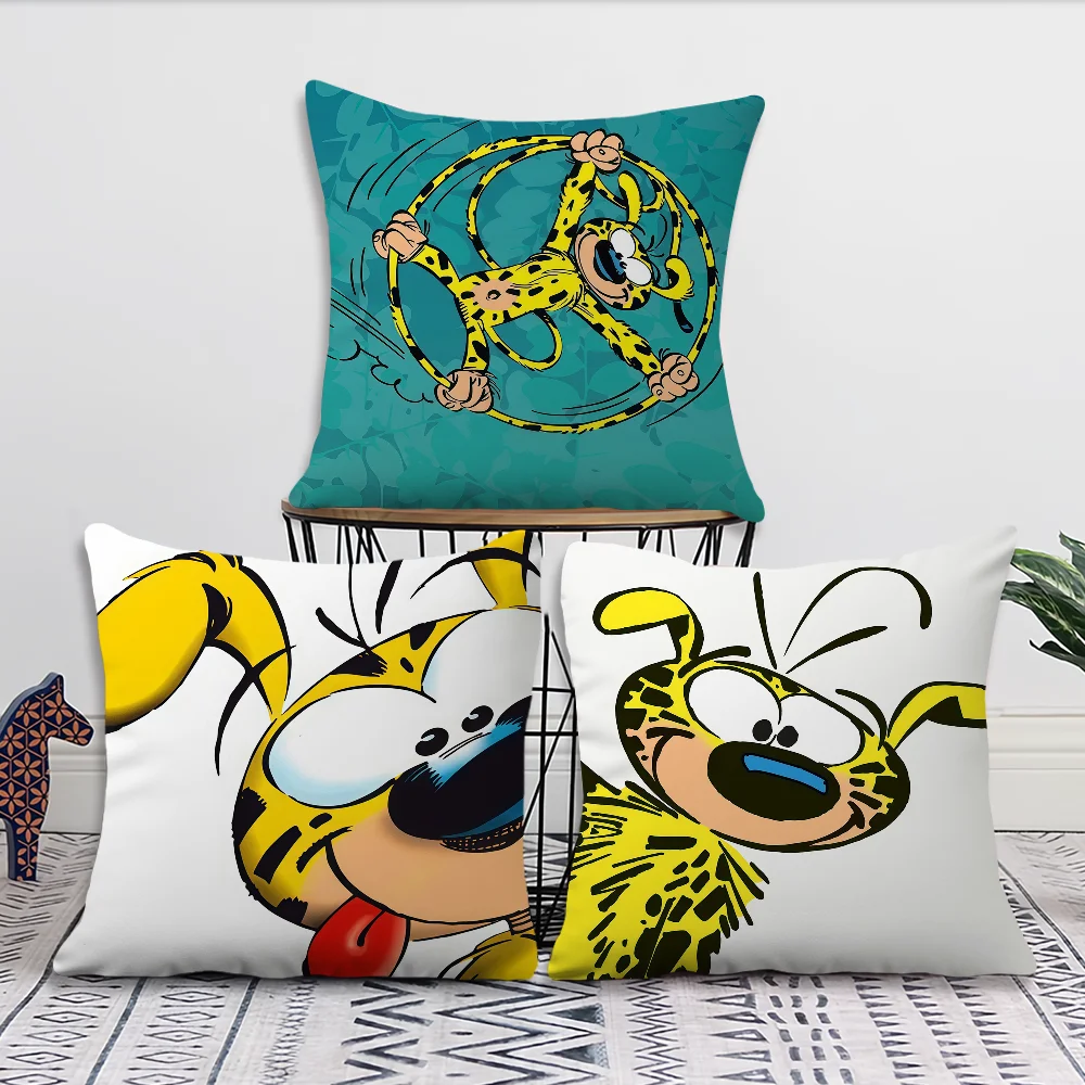 M-Marsupilami Rolling in Tail Cushion Cover for Pillow Printing Sofa Decoration Home Car Room Coffee Shop Office Nordic Simplici