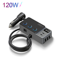 Car Cigarette Lighter Splitter Adapter Car USB Chager Multi Port with PD35W/QC3.0 Charge USB C 12V/24V for All Car Devices