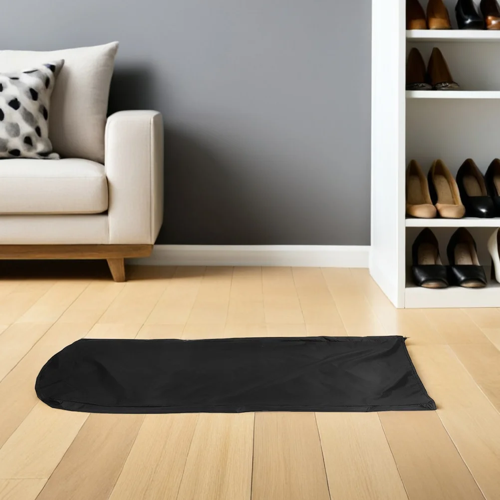 Couverture d'échelle extérieure pliante universelle, tissu Oxford imperméable noir, bords élastiques, protection anti-poussière pour escabeau