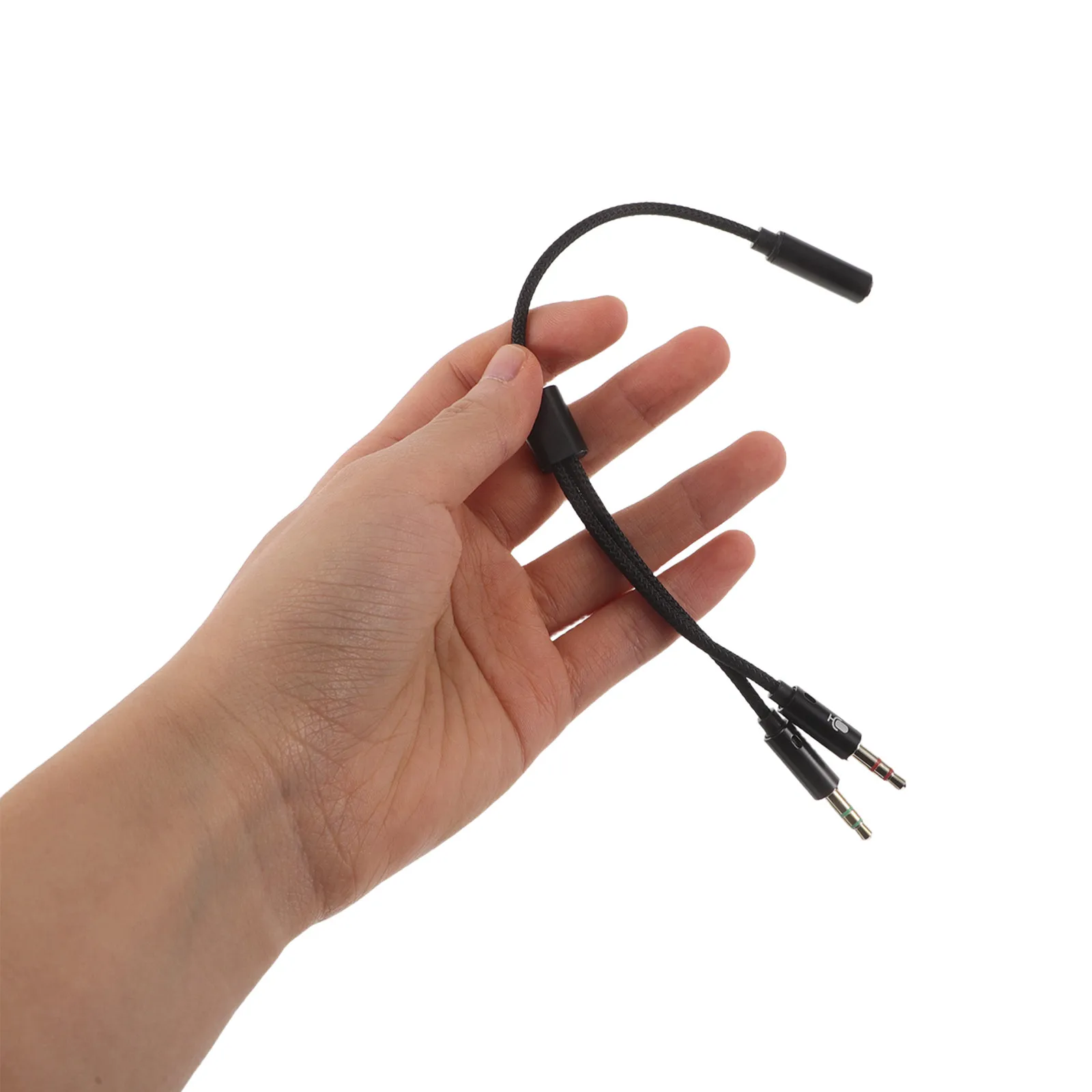5Pcs Mic and Audio Splitter Female to Male Headphone and Mic Adapter Stereo Cable for Gaming Broadcast Online Meeting Training
