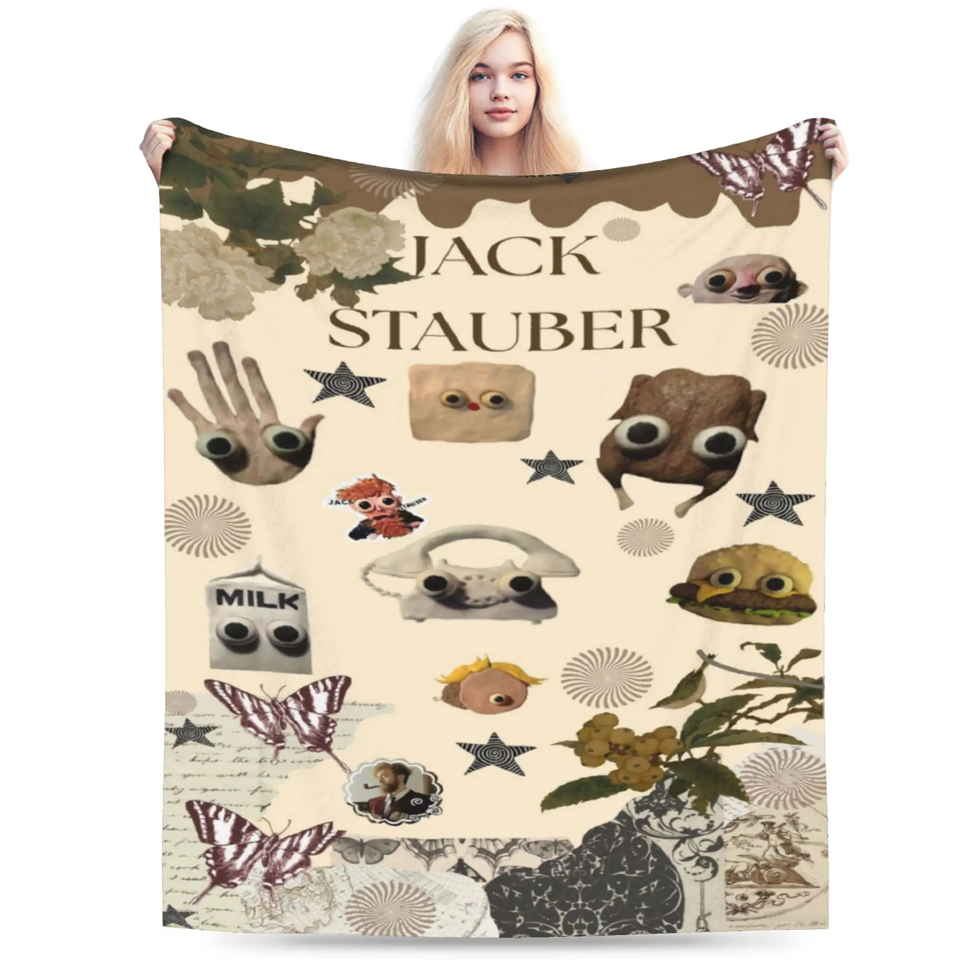 Super Soft Jack Stauber Mix Throw Blanket Premium Fleece Flannel Lightweight  Bed Blanket Warm Plush Blankets All Season Use